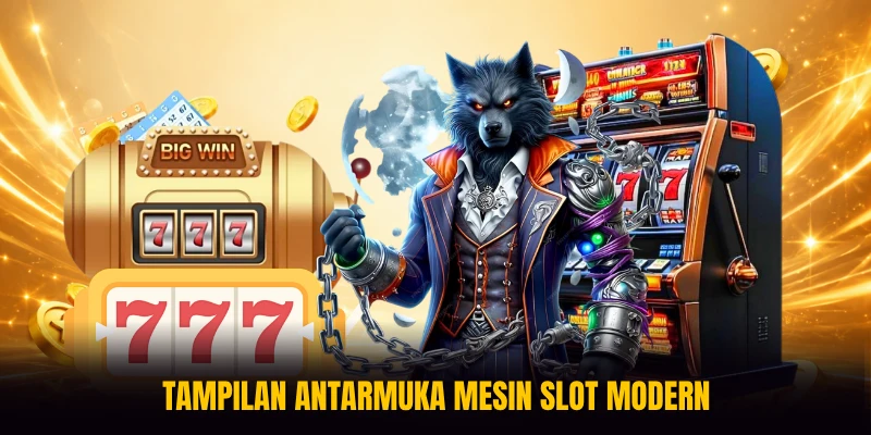 Tampilan antarmuka mesin slot modern