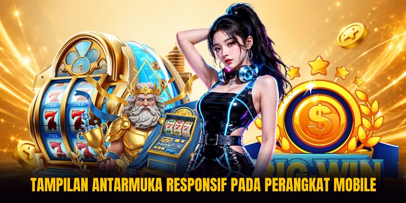 Tampilan antarmuka responsif pada perangkat mobile
